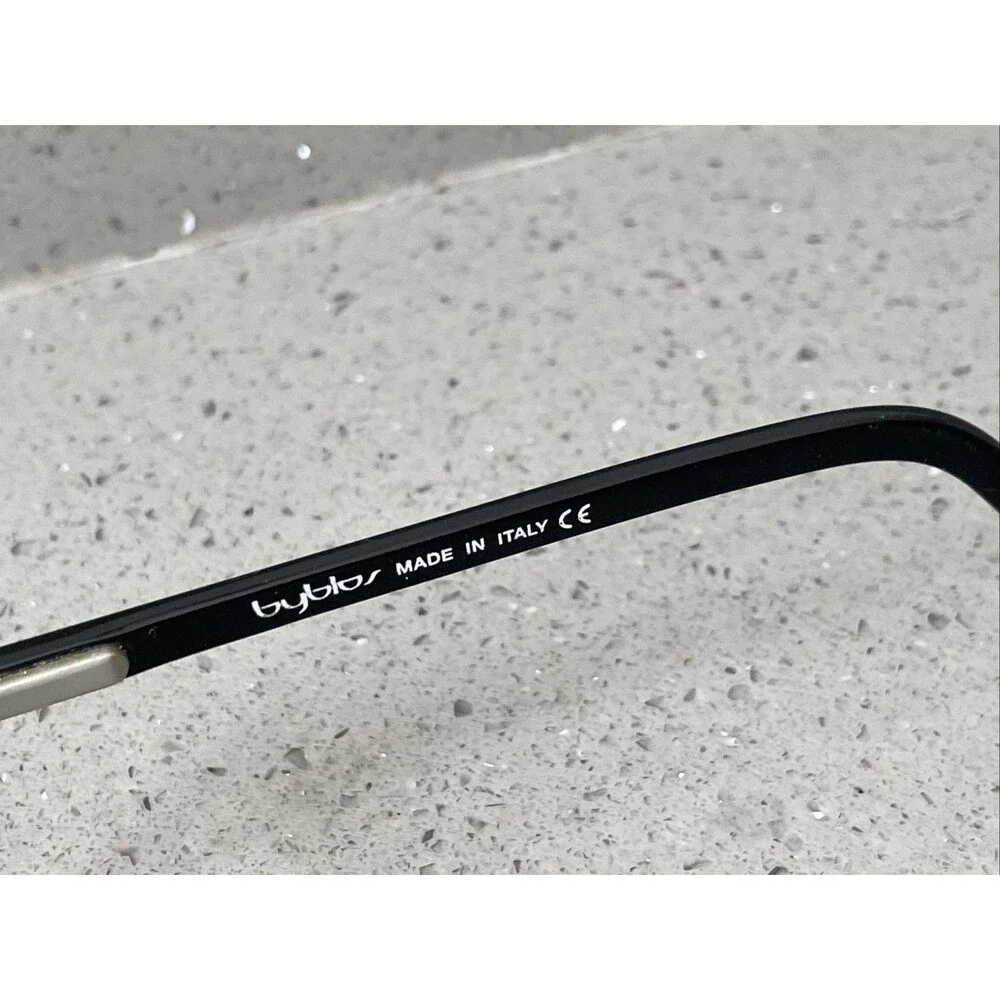 BYBLOS EYEGLASSES FRAMES ONLY 7002 50-19-135 MADE IN ITALY black full rim